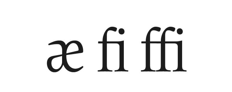 standard ligatures